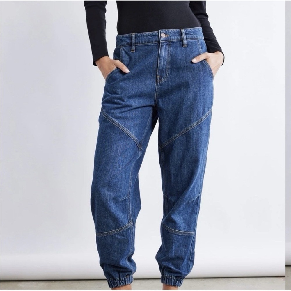 Ruti Denim Jogger High-Rise S Small Relaxed Jeans Diagonal Seams Lagenlook 00